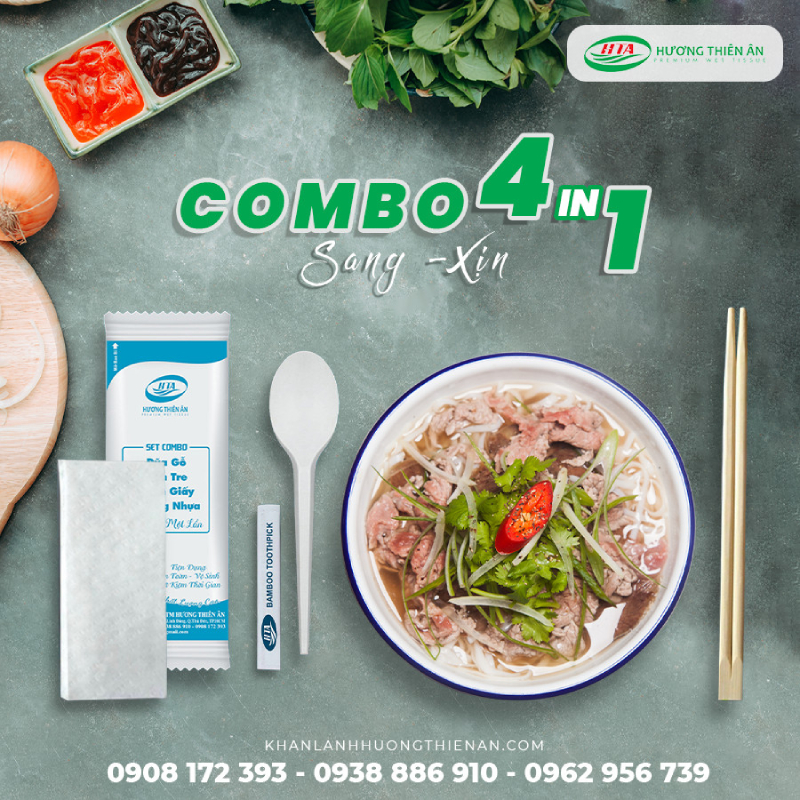 combo đũa muỗng dùng 1 lần