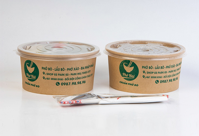 Tô giấy đựng bún phở sữa chua kem tại TPHCM