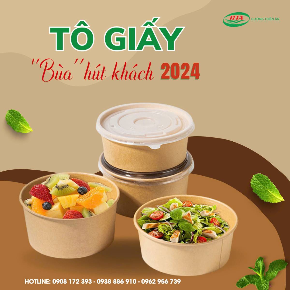 Tô giấy đựng bún phở sữa chua kem tại TPHCM