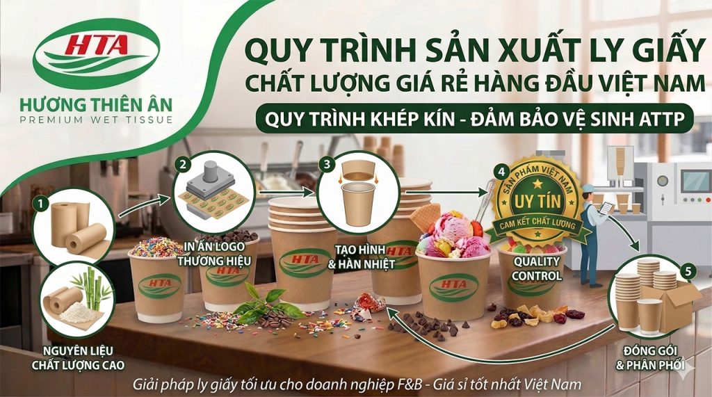 Quy trình sản xuất ly giấy tại Đồng Nai chất lượng giá rẻ hàng đầu Việt Nam