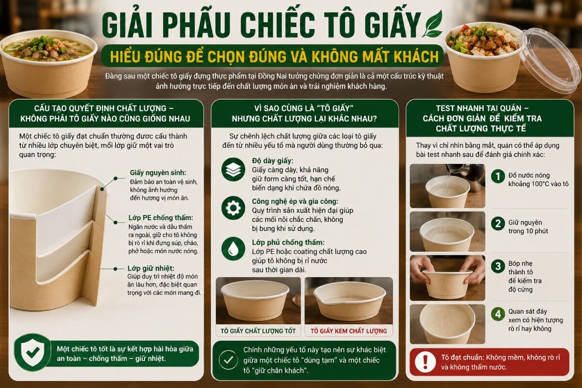 tô giấy đựng thực phẩm tại Đồng Nai