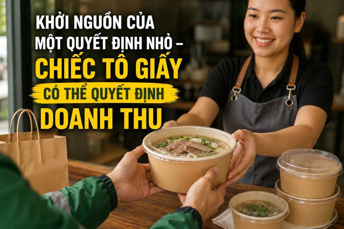 Tô giấy đựng bún phở sữa chua kem tại Đồng Nai
