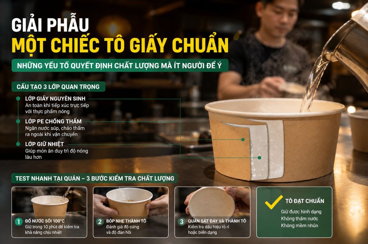 Tô giấy đựng súp cháo phở chè tại Đồng Nai