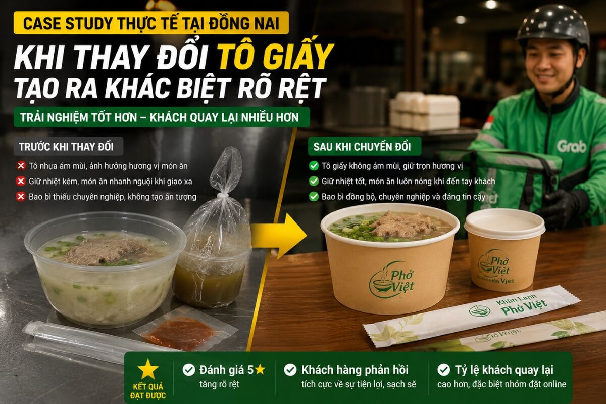 Tô giấy đựng súp cháo phở chè tại Đồng Nai