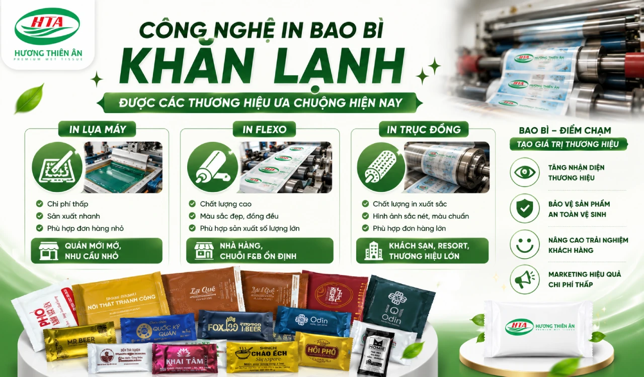 Công Nghệ In Bao Bì Khăn Lạnh Được Các Thương Hiệu Ưa Chuộng Hiện Nay