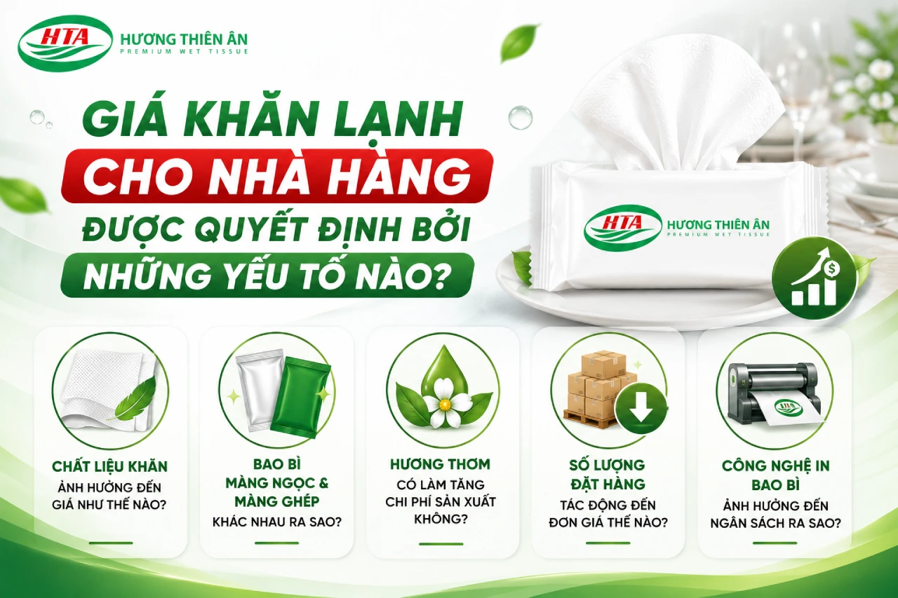 Giá Khăn Lạnh Cho Nhà Hàng Được Quyết Định Bởi Những Yếu Tố Nào