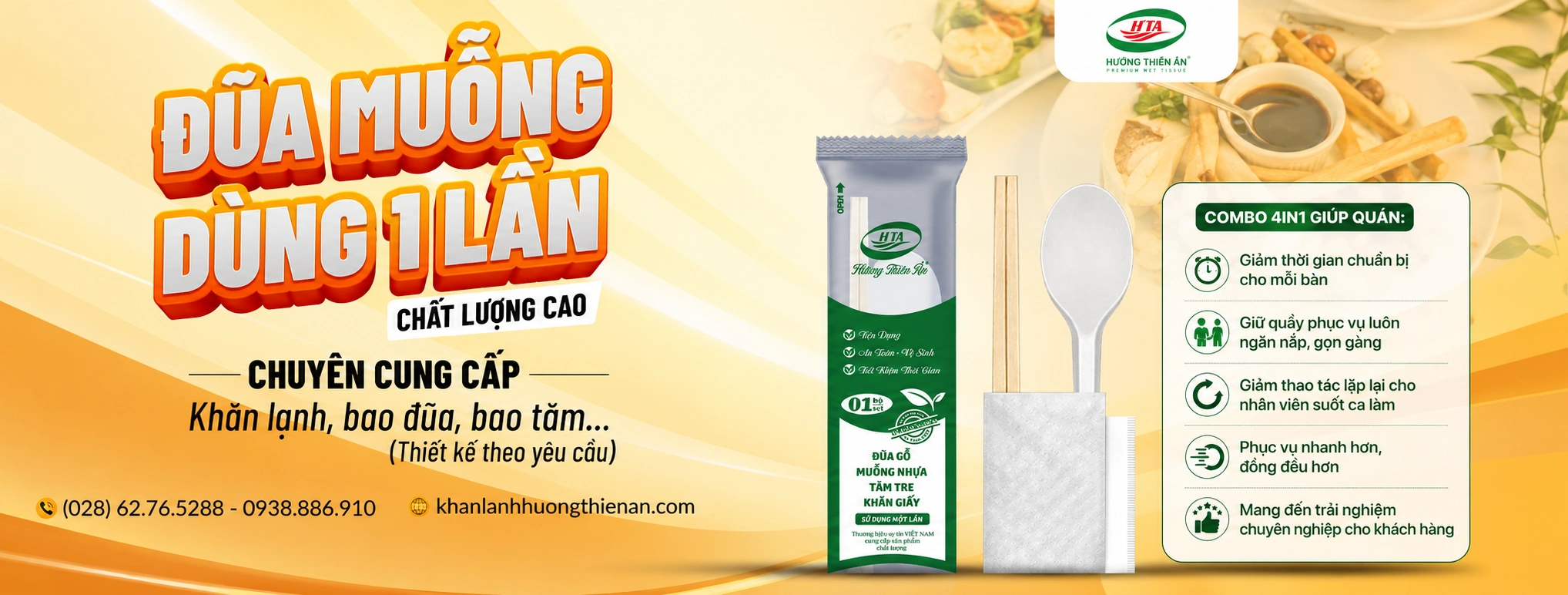 banner combo đũa muỗng dùng 1 lần
