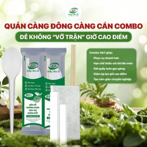 Combo đũa muỗng giấy ăn tăm dùng 1 lần