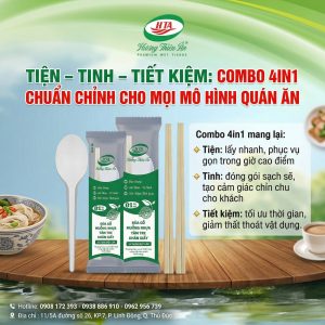 Combo đũa muỗng giấy ăn tăm dùng 1 lần