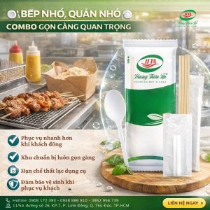 Combo đũa muỗng giấy ăn tăm dùng 1 lần