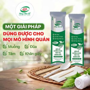 Combo đũa muỗng giấy ăn tăm dùng 1 lần
